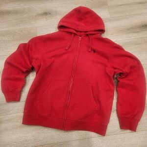 U.S. POLO ASSN. Men's Classic Red Zip-Up Hoodie SIZE XL